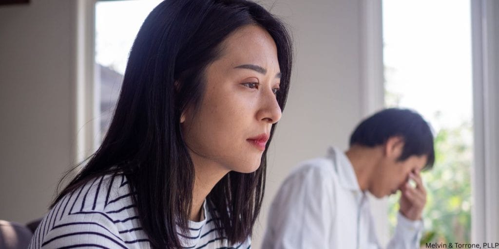 Couple experiencing emotional disconnect when husband wants a divorce