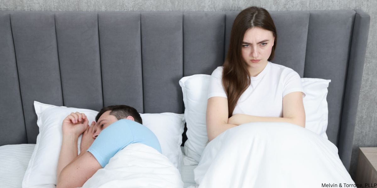 Couple experiencing emotional distance in a sexless marriage